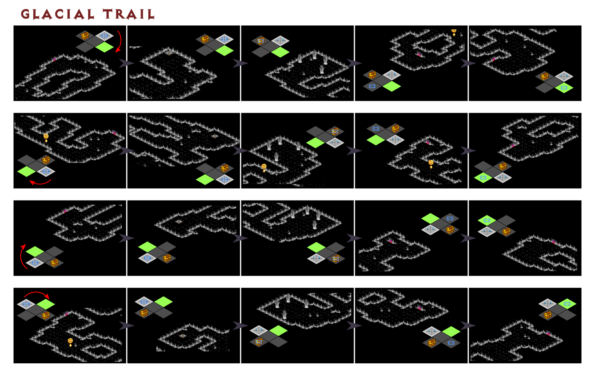 Glacial Trail pathfinding diagram