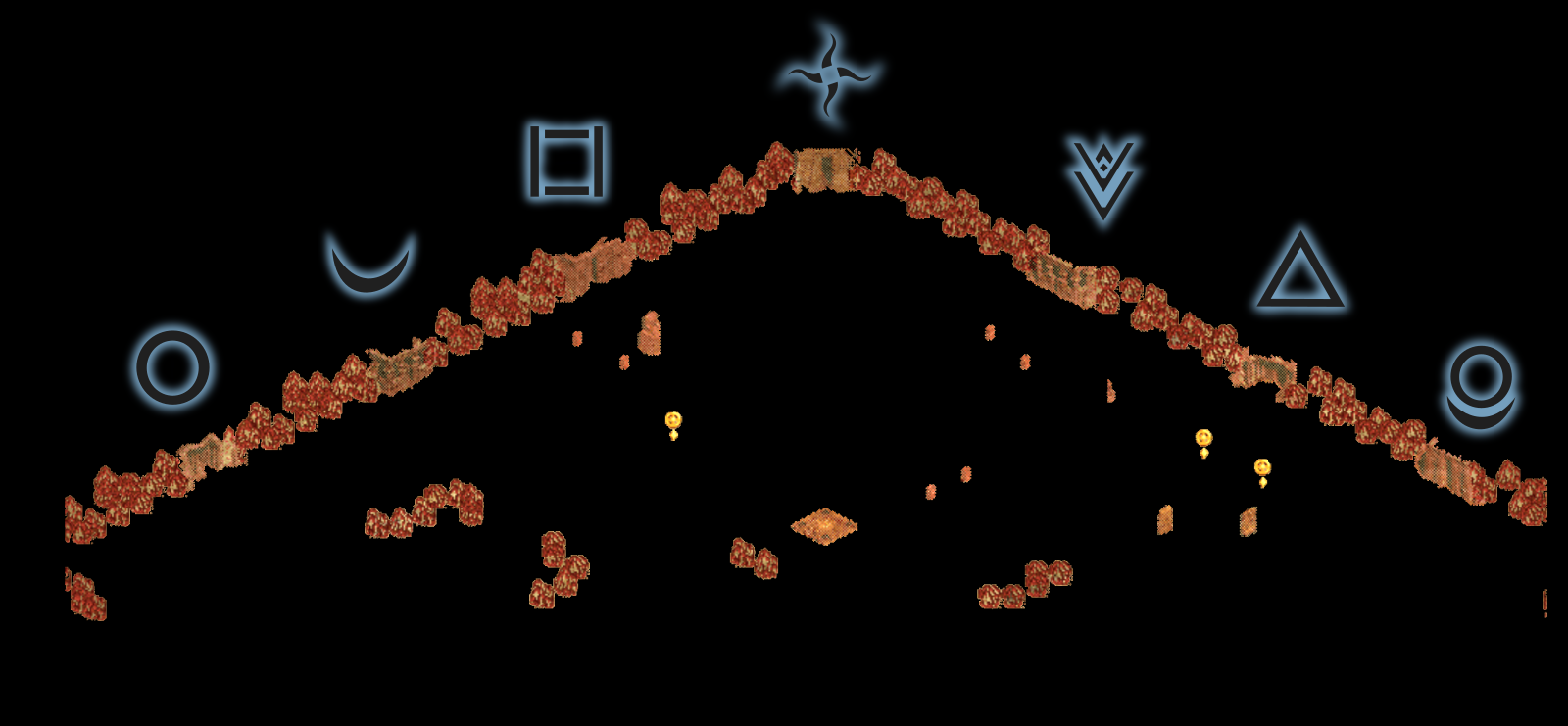 Canyon of Magi pathfinding diagram