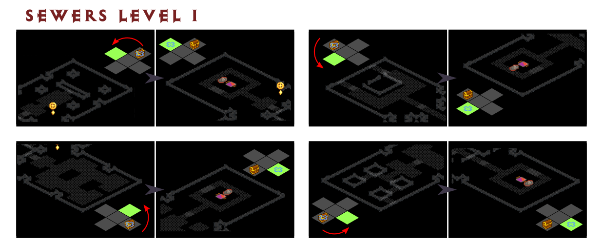 Sewers Level 1 pathfinding diagram