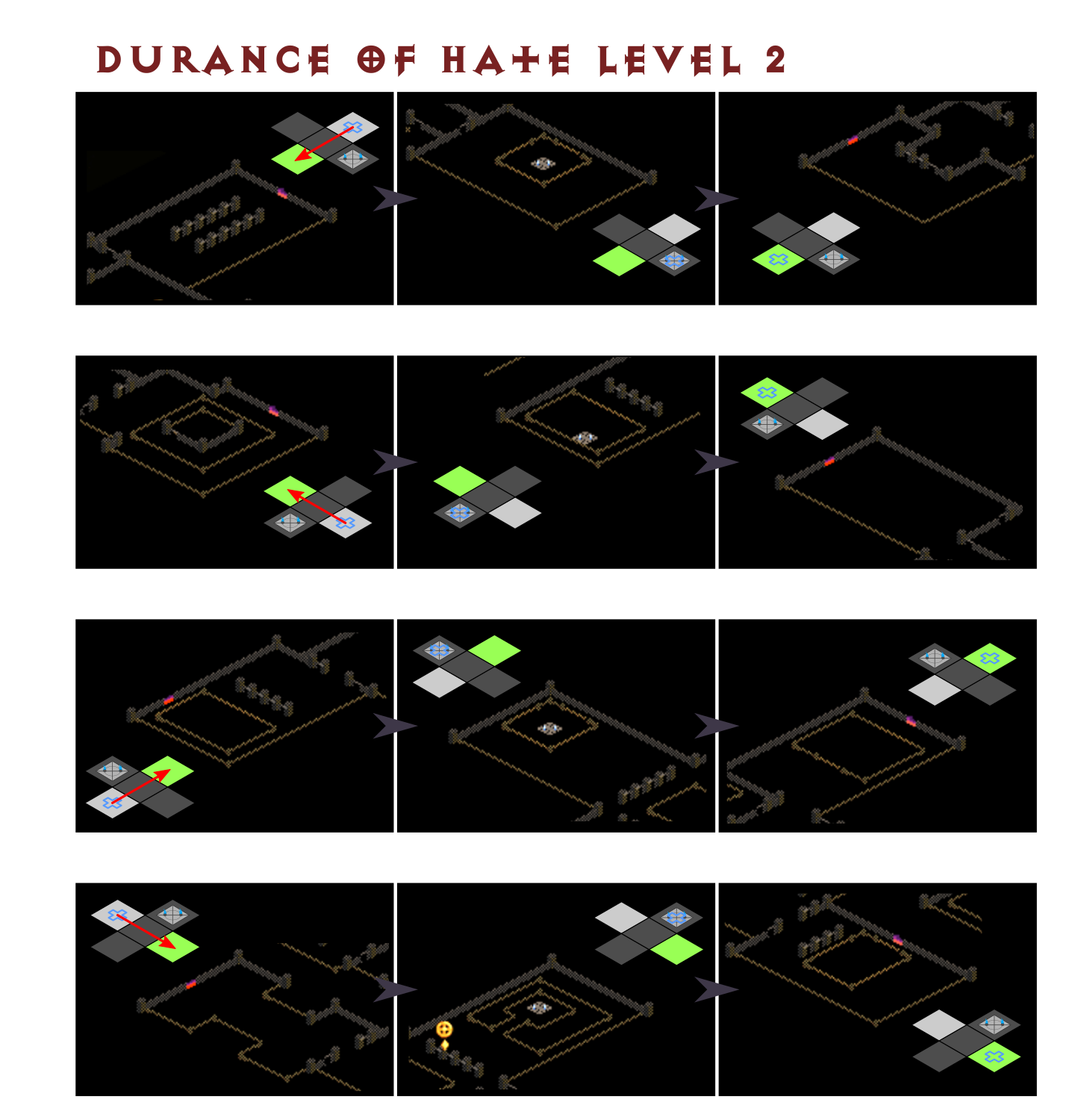 Durance of Hate Level 2 pathfinding diagram