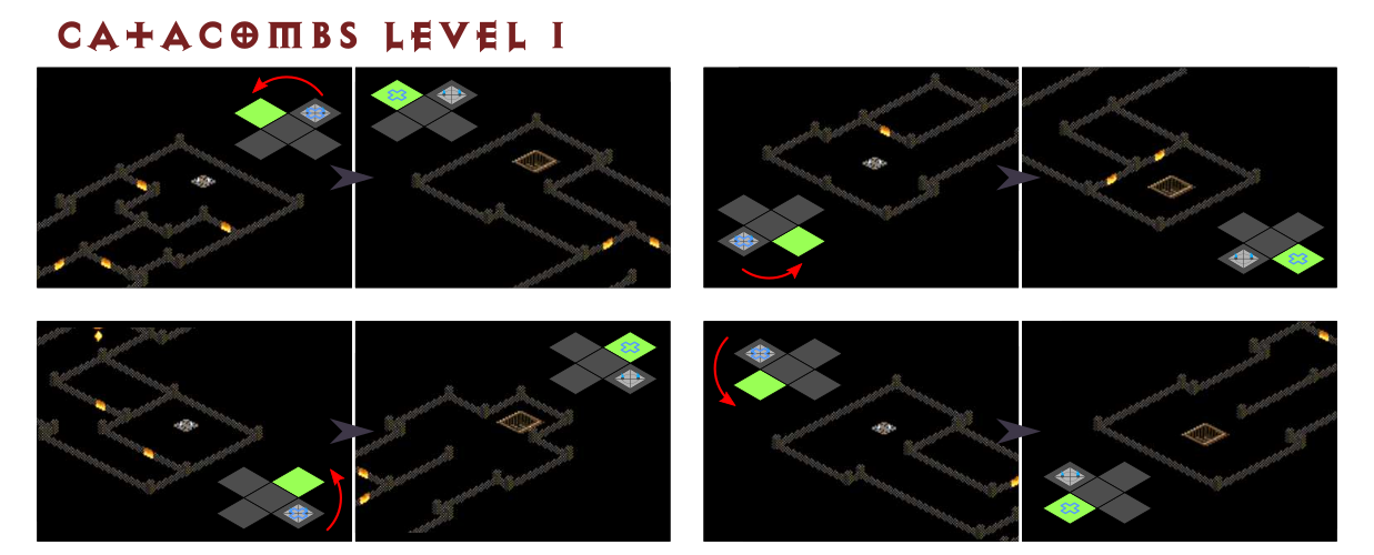 Catacombs Level 2 pathfinding diagram