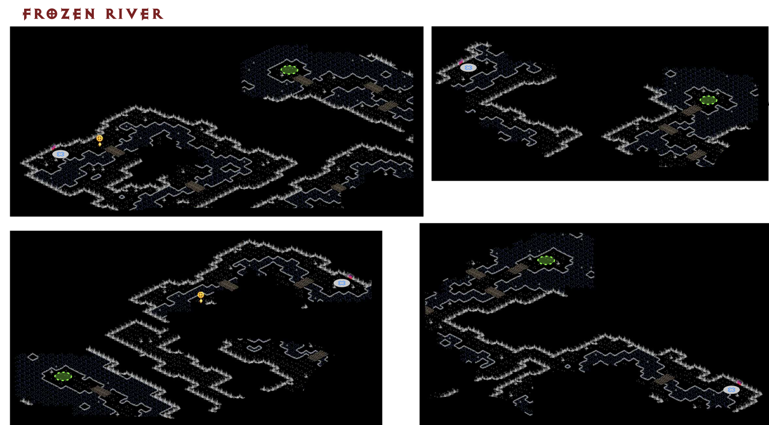 Frozen River pathfinding diagram